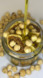 التين المجفف محشو بالبندق بزيت الزيتون "صغيرة"